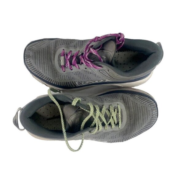 Hoka One One Mens Gray Athletic Running Shoes Size 9 2E Wide Bondi 7 Lace Up - Picture 6 of 8